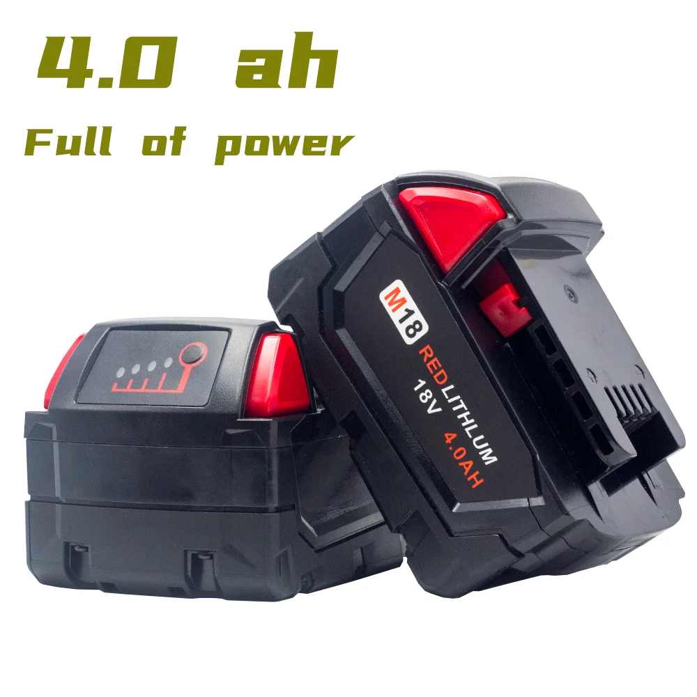 For Milwaukee M18 4.0AH 18V Power Tool Rechargeable Lithium-Ion Battery Replacement 48-11-1815 48-11-1850 48-11-1840 Z50 Charger
For Milwaukee M18 4.0AH 18V Power Tool Rechargeable Lithium-Ion Battery Replacement 48-11-1815 48-11-1850 48-11-1840 Z50 Charger