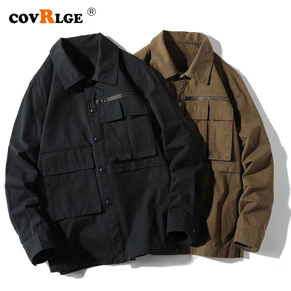 Covrlge Men's Casual Cardigan Spring Autumn New Zipper Long-sleeved Korean Lapel Solid Color Coat Men Clothing Streetwear MCL319
Covrlge Men's Casual Cardigan Spring Autumn New Zipper Long-sleeved Korean Lapel Solid Color Coat Men Clothing Streetwear MCL319