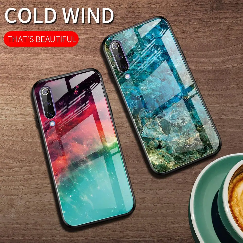 Мраморный чехол из закаленного стекла для Xiaomi mi 9T K20 Pro Red Note 8 7 CC9 CC9E A3 Lite 9 SE