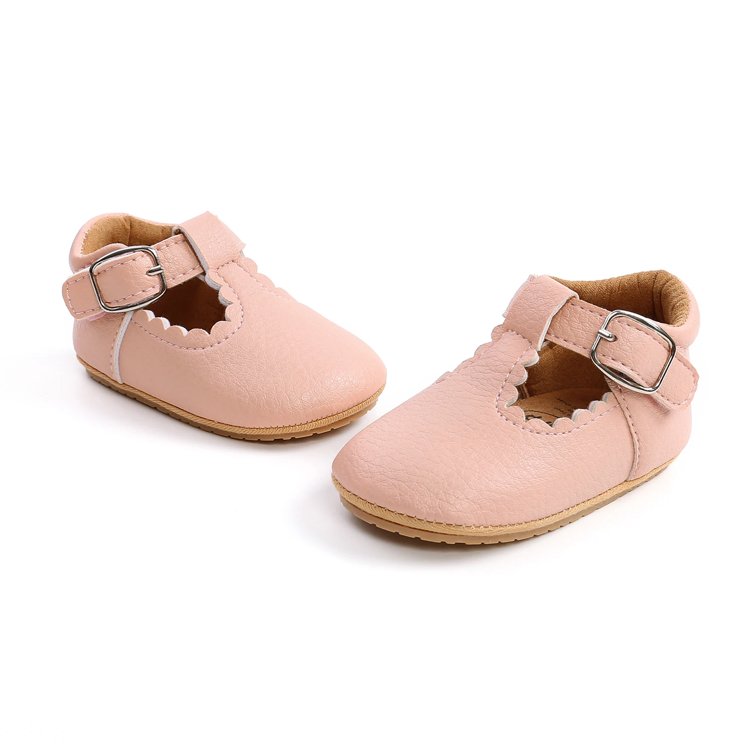 

Infants Girl Anti Slip Leather Shoes, Walking Decoration, Anti-Slip Ruffle Hem Birthday Gift Sneaker Leopard / Solid for 0-18M