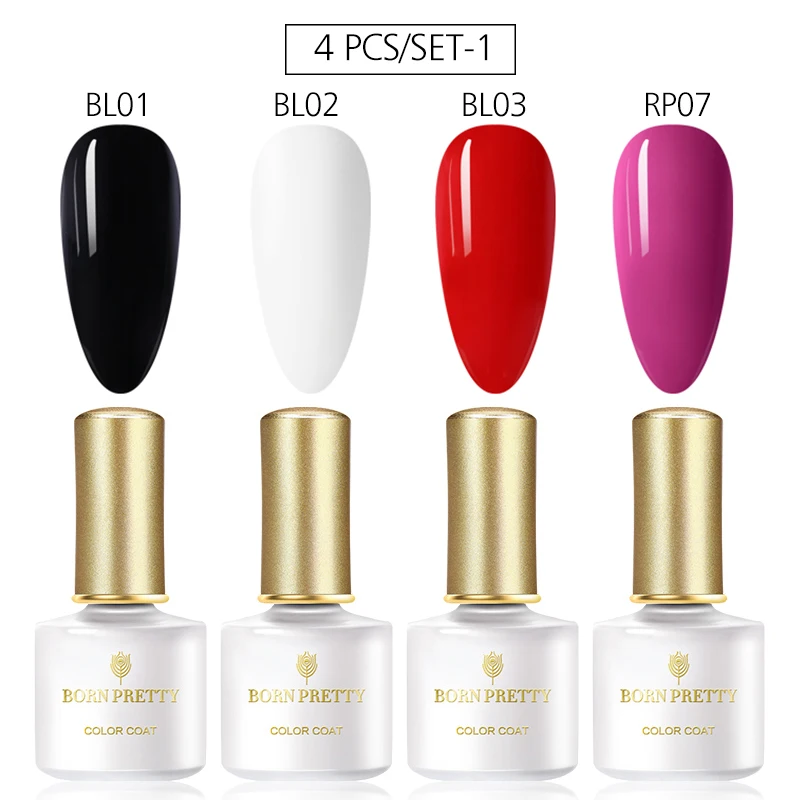 BORN PRETTY Nail Kit 4PCS Gel Nail Polish Set 6ml Soak Off UV Gel Varnish Nail Color Base Top Coat Nail PrimNail Art Design
BORN PRETTY Nail Kit 4PCS Gel Nail Polish Set 6ml Soak Off UV Gel Varnish Nail Color Base Top Coat Nail PrimNail Art Design