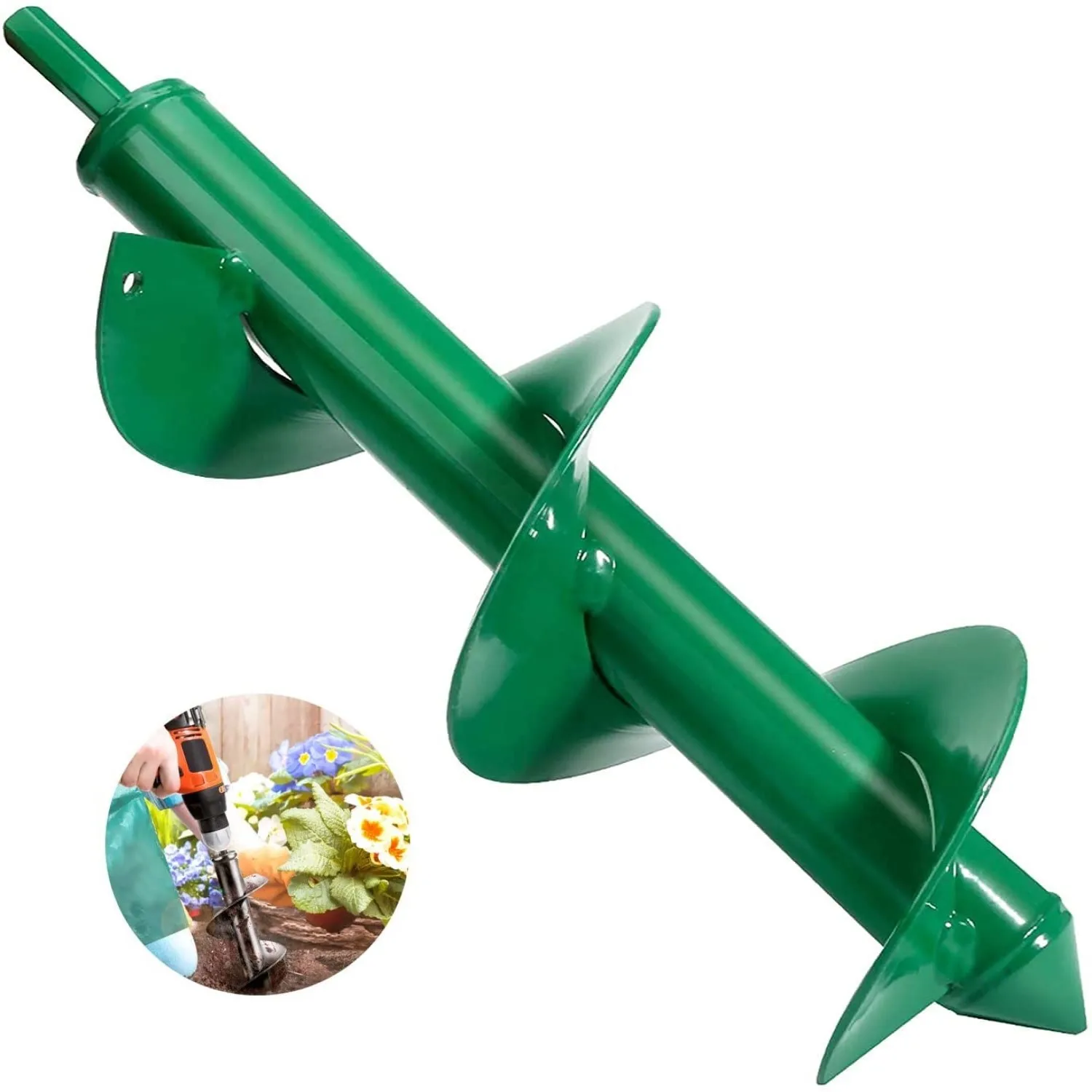 Maxjaa Garden Auger Garden Loosening Drilling Gardening Planter Tool Hand Soil Cultivator Plant Flower Hex Shaft Hole Digger
Maxjaa Garden Auger Garden Loosening Drilling Gardening Planter Tool Hand Soil Cultivator Plant Flower Hex Shaft Hole Digger