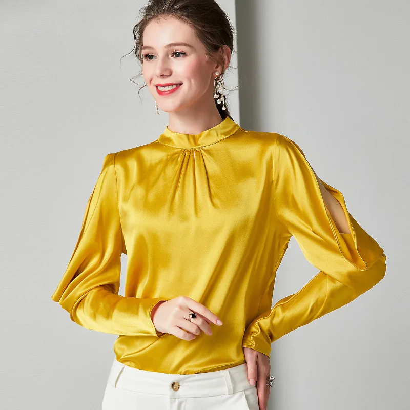 golden silk blouse for women high quality long sleeve 4XL plus size casual sexy office dress shirts loose fashion dropshipping
golden silk blouse for women high quality long sleeve 4XL plus size casual sexy office dress shirts loose fashion dropshipping