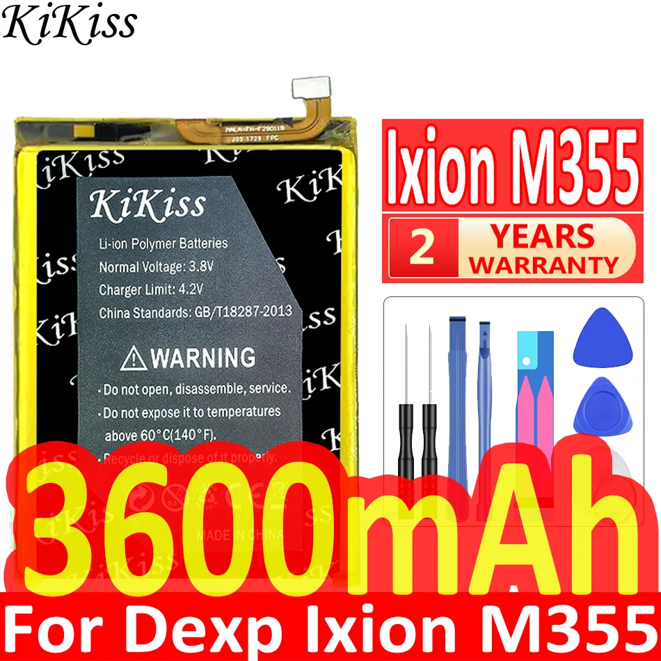 

Мощная батарея 3600mAh KiKiss для Dexp Ixion M355 мобильный телефон Bateria