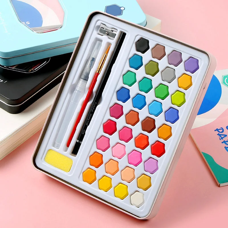 36 Colors Solid Watercolor Paint Set Painting Pocket Pigment Watercolor Drawing @M23
36 Colors Solid Watercolor Paint Set Painting Pocket Pigment Watercolor Drawing @M23