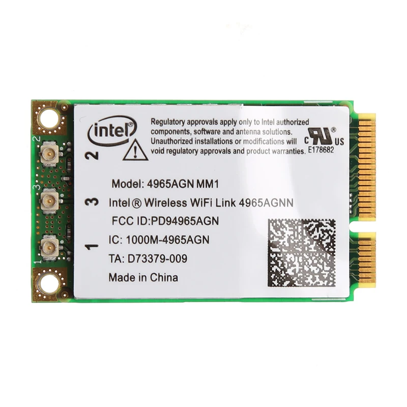 Двухдиапазонная беспроводная карта 300 Мбит/с WiFi Link Mini PCI-E для Intel 4965AGN NM1
Двухдиапазонная беспроводная карта 300 Мбит/с WiFi Link Mini PCI-E для Intel 4965AGN NM1