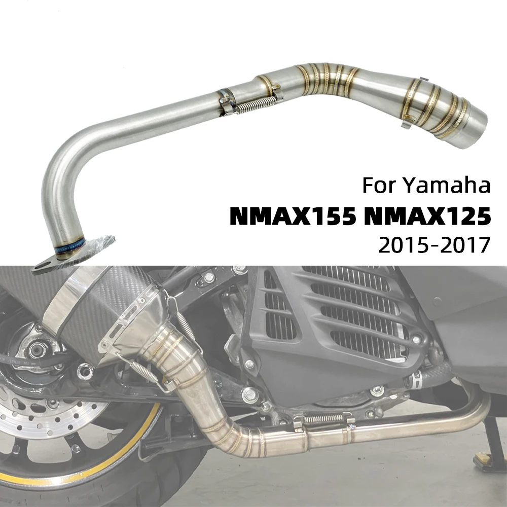 NMAX155 NMAX125 выхлопная средняя звеньевая труба для мотоцикла без шнуровки из