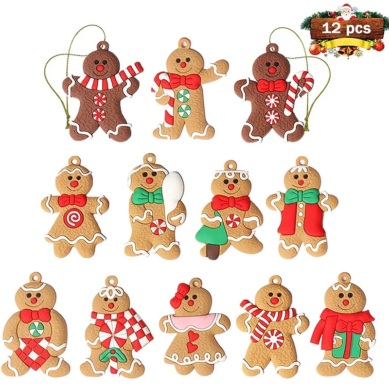 6/12Pcs Gingerbread Christmas Tree Hanging Pendant Xmas Ornaments 2021 Christmas Decoration for Home Navidad New Year Kids Gifts
6/12Pcs Gingerbread Christmas Tree Hanging Pendant Xmas Ornaments 2021 Christmas Decoration for Home Navidad New Year Kids Gifts
