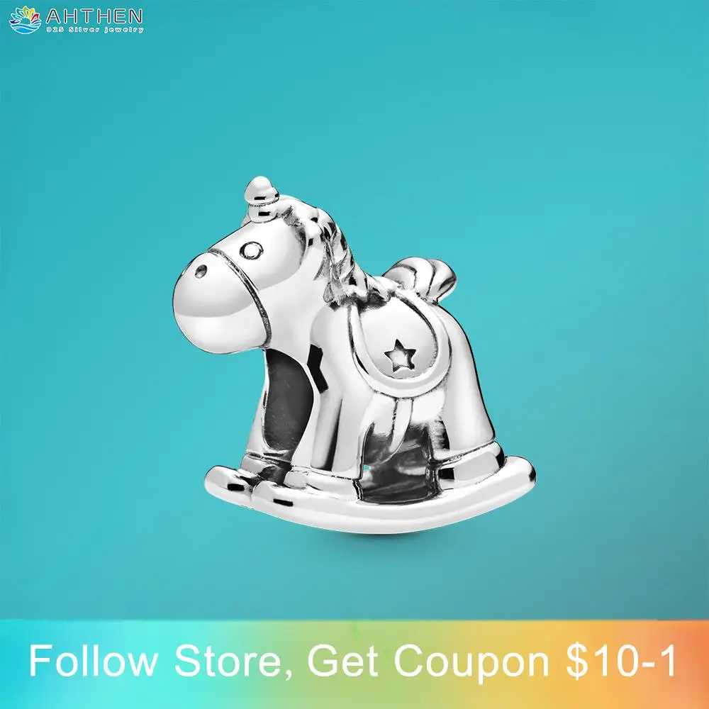 Ahthen 925 Sterling Silver Bead Bruno the Unicorn Rocking Horse Charms fit Original Pandora Bracelets Women Jewelry Girl Gift
Ahthen 925 Sterling Silver Bead Bruno the Unicorn Rocking Horse Charms fit Original Pandora Bracelets Women Jewelry Girl Gift