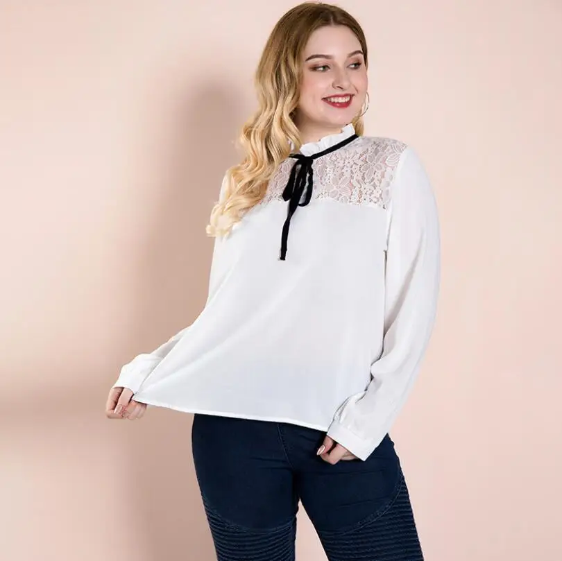 Plus size Women's Spring New Arrivals White Shirt OL Commuter Professional Ladies Black Bow Female Long-Sleeve Chiffon Shirt
Plus size Women's Spring New Arrivals White Shirt OL Commuter Professional Ladies Black Bow Female Long-Sleeve Chiffon Shirt