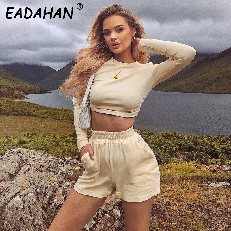EADAHAN Solid Color Sexy Workout Running Sports Casual Shorts Long Sleeve Round Neck Backless Lace-Up Top Elastic Fitness Shorts
EADAHAN Solid Color Sexy Workout Running Sports Casual Shorts Long Sleeve Round Neck Backless Lace-Up Top Elastic Fitness Shorts