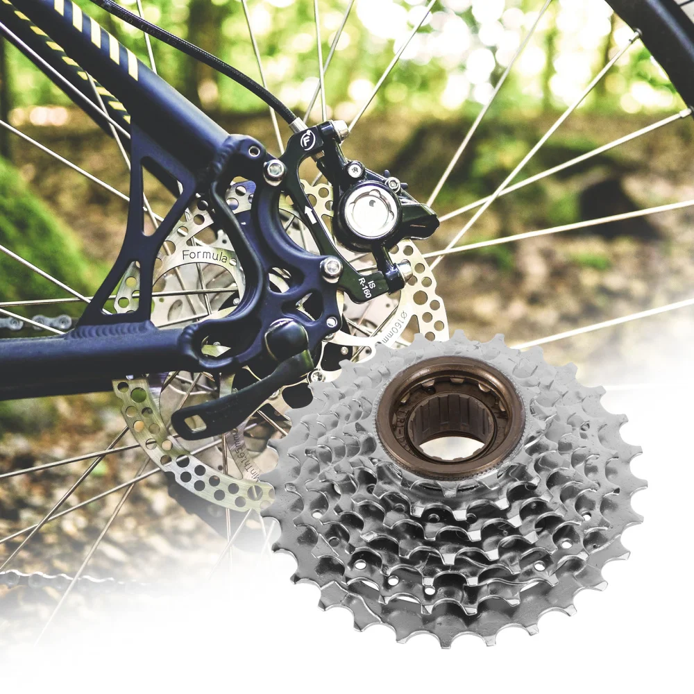 7 Nickel Plated Cassette Mountain Bike Flywheel MTB Cassette Sprocket (Silver)
7 Nickel Plated Cassette Mountain Bike Flywheel MTB Cassette Sprocket (Silver)
