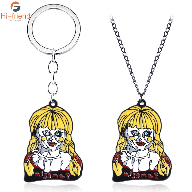 Брелок для ключей Американский ужас из фильма Annabelle триллер маска шарф цепочка