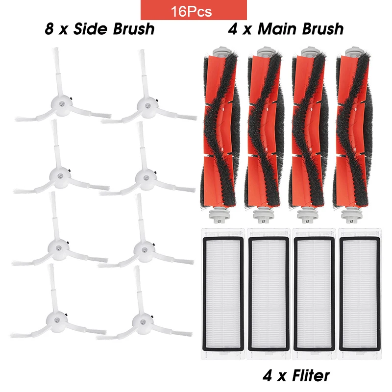 16PCS Mi Robot Vacuum Cleaner Parts Replacement Kit for Xiaomi Robo2 Robot S50 S51 Main Brush Filters Side Brushes Accessories
16PCS Mi Robot Vacuum Cleaner Parts Replacement Kit for Xiaomi Robo2 Robot S50 S51 Main Brush Filters Side Brushes Accessories