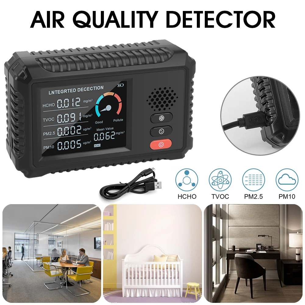 Монитор качества воздуха TVOC HCHO CO2 PM2.5 интеллектуальный детектор газа портативный домашний Измеритель Качества Воздуха анализатор углекисл...
Монитор качества воздуха TVOC HCHO CO2 PM2.5 интеллектуальный детектор газа портативный домашний Измеритель Качества Воздуха анализатор углекисл...