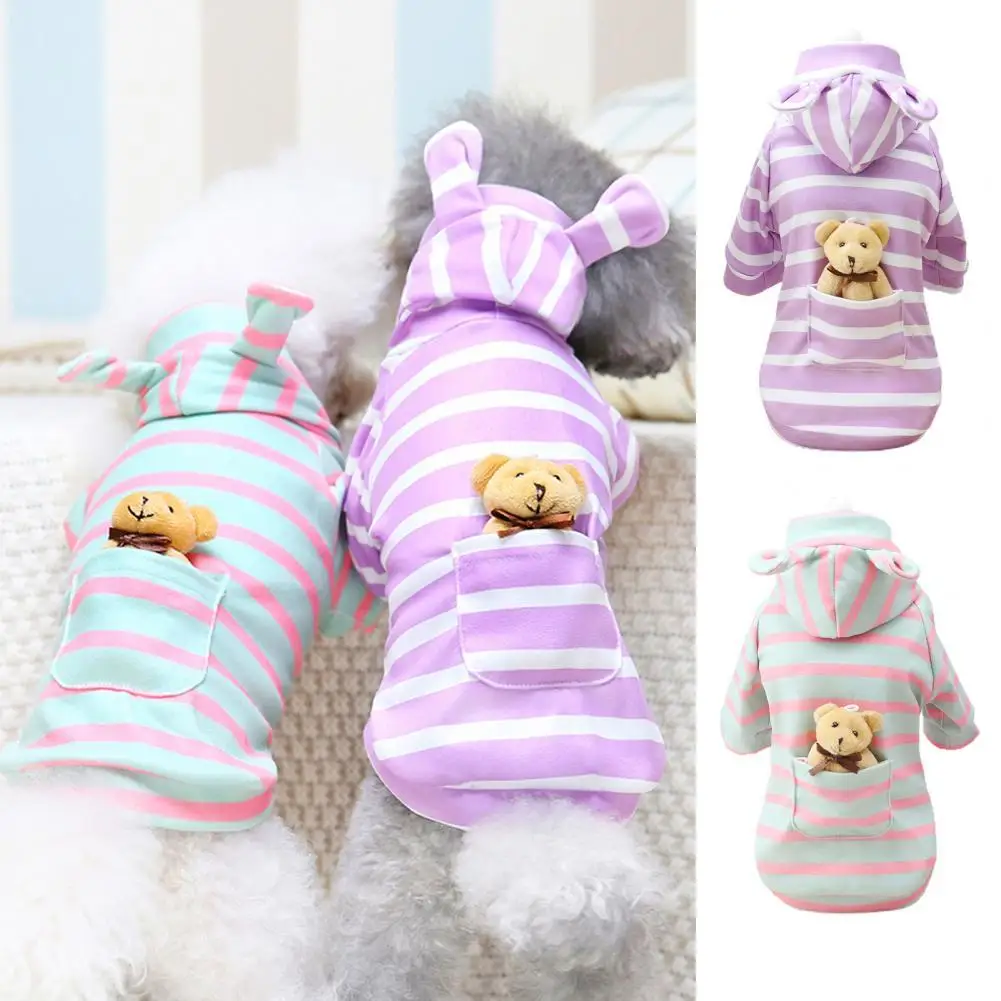 Adorable Durable Puppy Hooded Sweatshirt with Bear Doll Two-leg Pet Coat Fine Workmanship Pet Supplies 
Adorable Durable Puppy Hooded Sweatshirt with Bear Doll Two-leg Pet Coat Fine Workmanship Pet Supplies