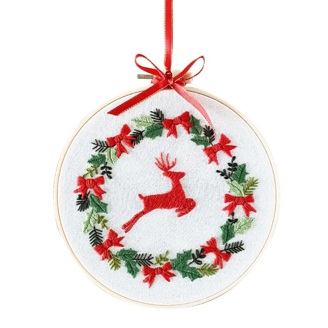 Christmas Embroidery Set DIY Material Bag Cross Stitch Kit Beginner Embroidery With Embroidery Hoop Sewing Craft Kit Needlework
Christmas Embroidery Set DIY Material Bag Cross Stitch Kit Beginner Embroidery With Embroidery Hoop Sewing Craft Kit Needlework