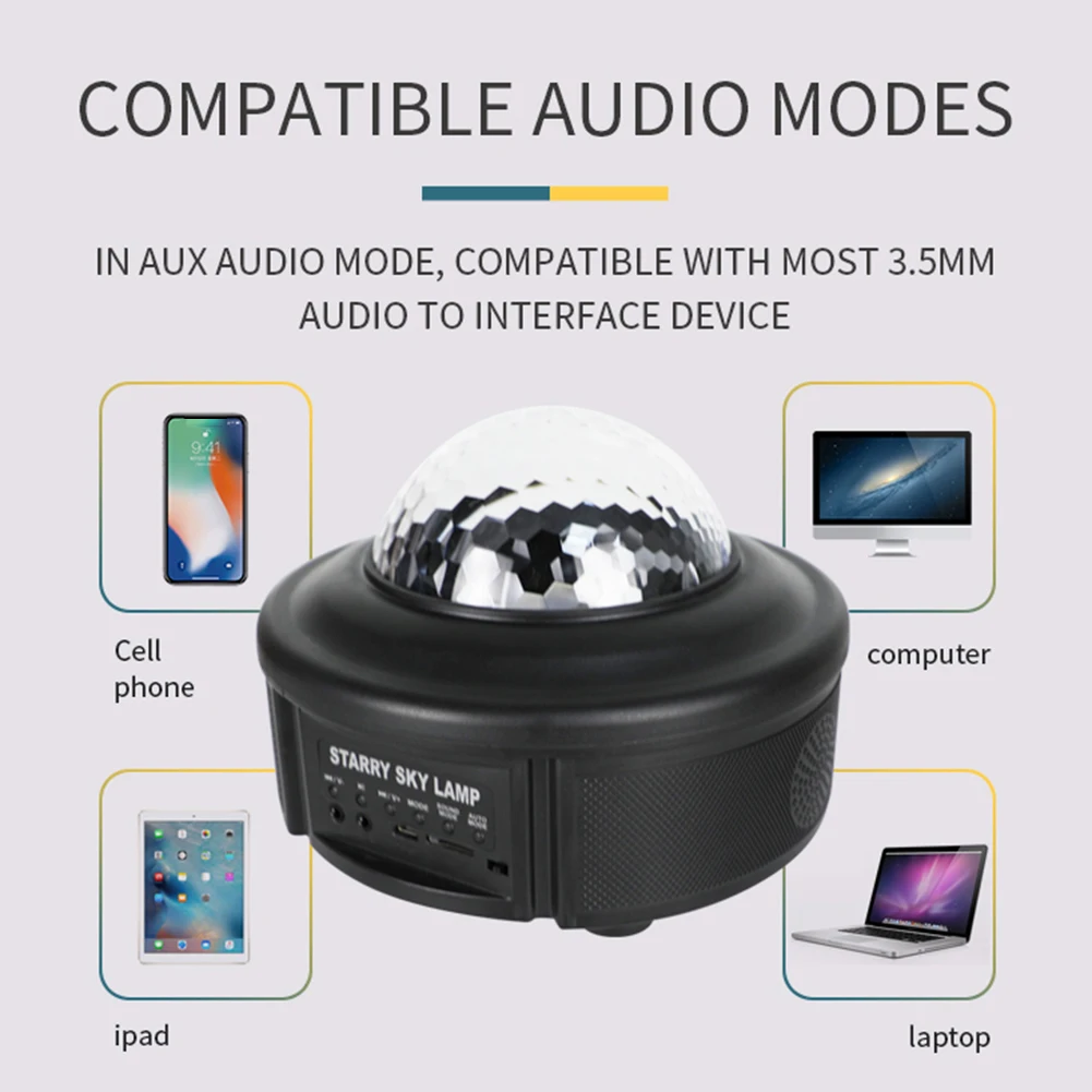 Starry Sky Projector USB Powered Bluetooth Laser LED Lamp Music Sound Control Remote Control Projector for DJ Stage Party Decor
Starry Sky Projector USB Powered Bluetooth Laser LED Lamp Music Sound Control Remote Control Projector for DJ Stage Party Decor