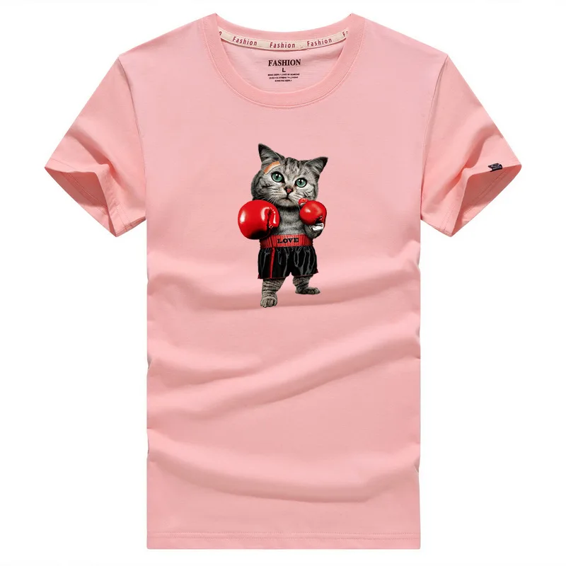 Summer 100% Cotton Short Sleeve Funny T Shirts Boxing Cat Printing Men Tshirt Casual Men Tshirt Cool T-shirt Male Tee Shirts
Summer 100% Cotton Short Sleeve Funny T Shirts Boxing Cat Printing Men Tshirt Casual Men Tshirt Cool T-shirt Male Tee Shirts