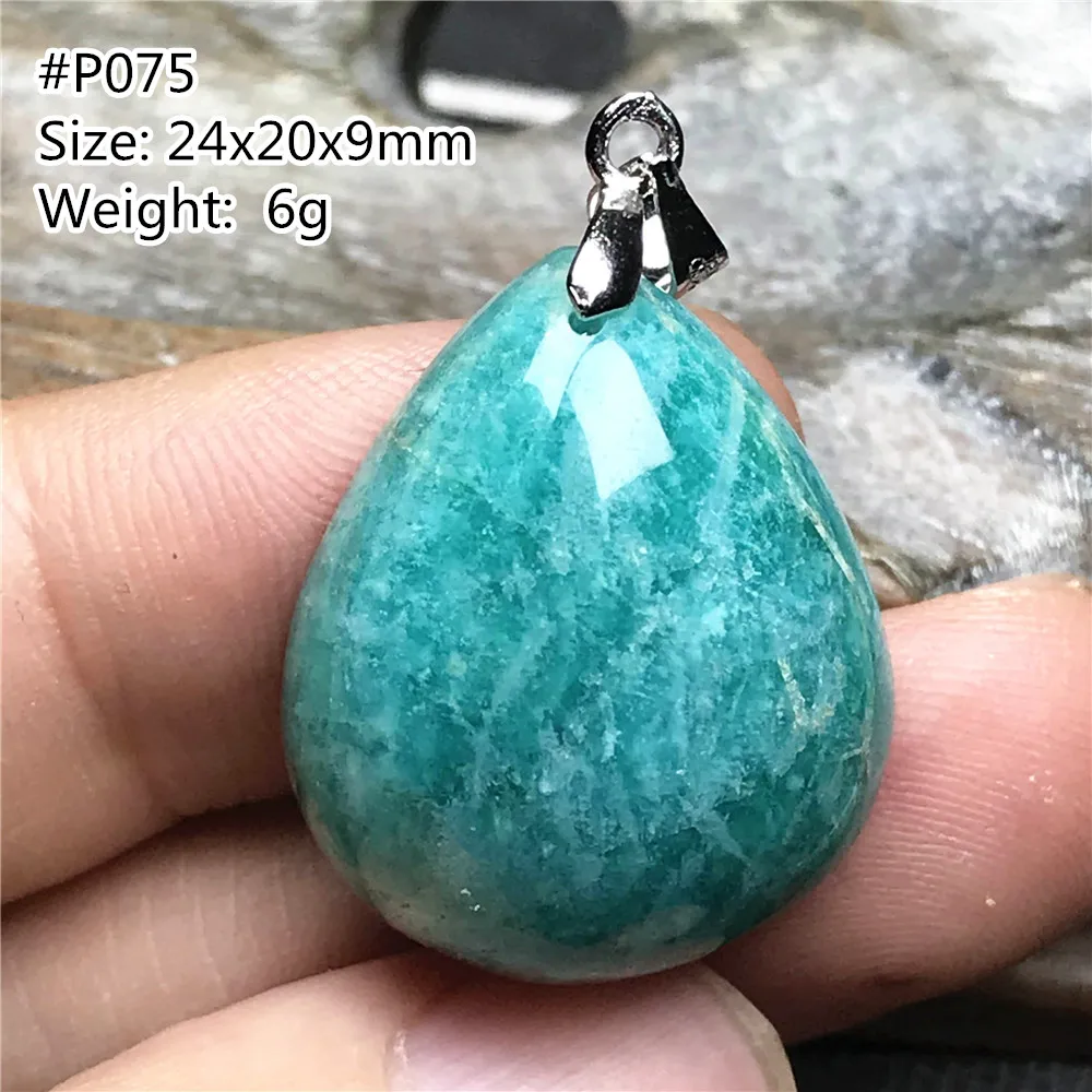 

Natural Amazonite Pendant Jewelry For Women Men Healing Luck Gift 24x20x9mm Beads Silver Crystal Stone Wealth Gemstone AAAAA