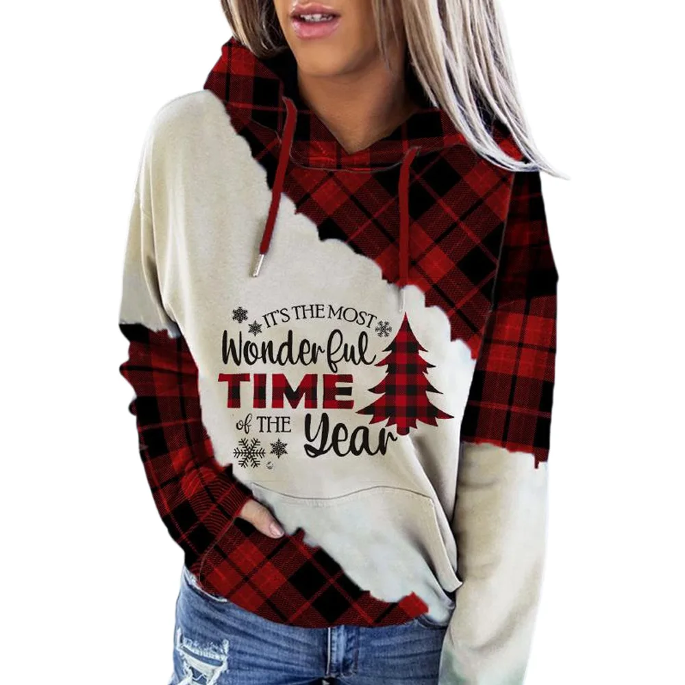Carney women's sweater popular Christmas tree printed hooded long sleeve sweater
Carney women's sweater popular Christmas tree printed hooded long sleeve sweater