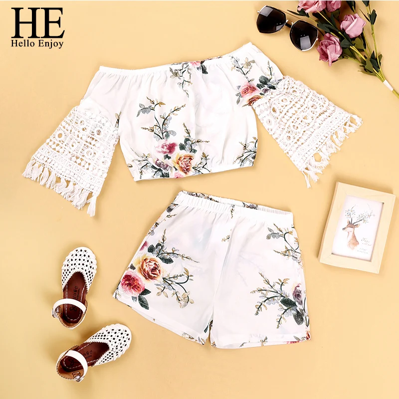HE Hello Enjoy Teenager Girls Summer Clothes Floral Off-the-Shoulder Top + Shorts Outfit 2Pcs Toddler Girls Clothing Set 5-12Y
HE Hello Enjoy Teenager Girls Summer Clothes Floral Off-the-Shoulder Top + Shorts Outfit 2Pcs Toddler Girls Clothing Set 5-12Y
