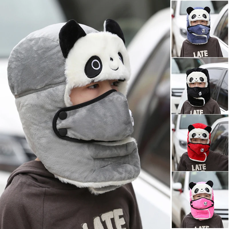 Симпатичная детская шапка с чехлом для лица, шапка лэй фэн, забавная плюшевая шапка в виде панды для детей, девочек, мальчиков, лыжные принад... 
Симпатичная детская шапка с чехлом для лица, шапка лэй фэн, забавная плюшевая шапка в виде панды для детей, девочек, мальчиков, лыжные принад...