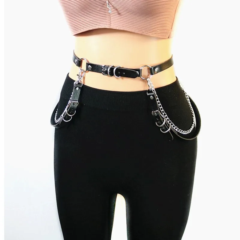 105cm Punk Hip Hop Metal Belt PU Leather Belt Gothic Streetwear Chain Goth Belt Dance Streetwear Individual Women Belt
105cm Punk Hip Hop Metal Belt PU Leather Belt Gothic Streetwear Chain Goth Belt Dance Streetwear Individual Women Belt