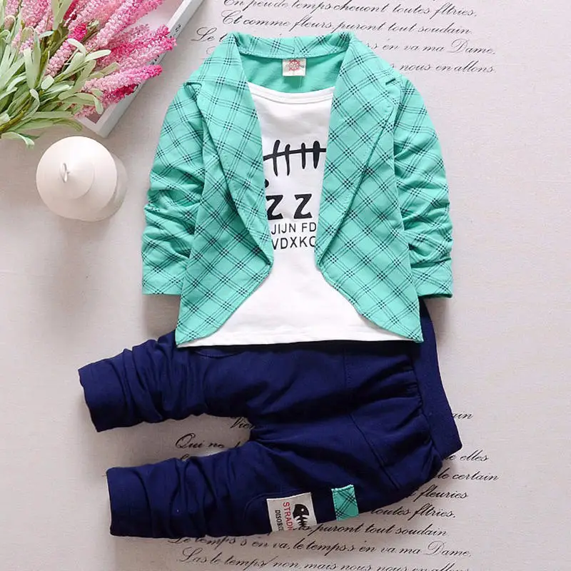 Модный осенний комплект детской одежды одежда для маленьких мальчиков из