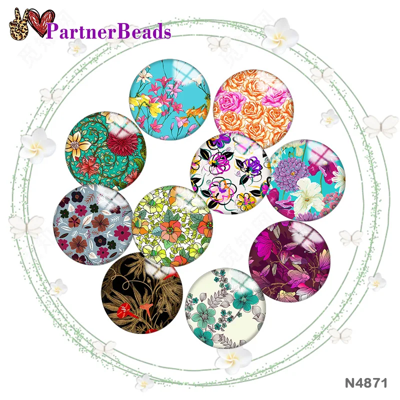 Flower pattern 12mm//18mm/20mm/25mm Round photo glass cabochon demo flat back Making findings PartnerBeads N4871
Flower pattern 12mm//18mm/20mm/25mm Round photo glass cabochon demo flat back Making findings PartnerBeads N4871