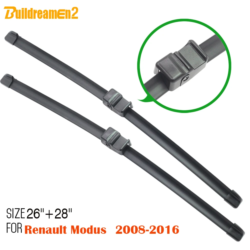 Buildreamen2 Auto Soft Rubber Windscreen Wiper Blades For 2008-2016 Renault Modus Car Frameless Windshield 2Pcs 
Buildreamen2 Auto Soft Rubber Windscreen Wiper Blades For 2008-2016 Renault Modus Car Frameless Windshield 2Pcs