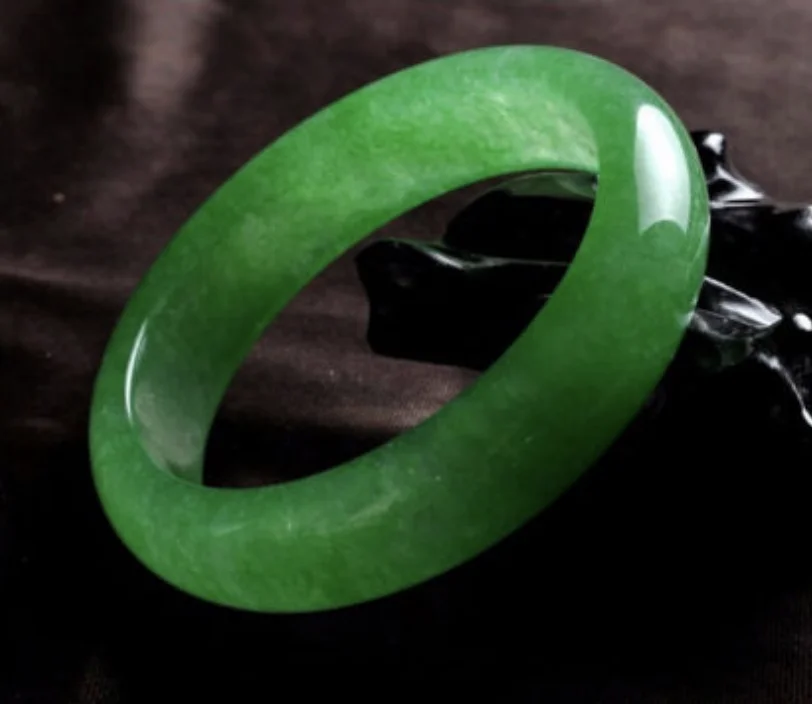 Chinese Natural Green Hetian Nephrite Jade Bangle Bracelet Fashion Temperament Jewelry Gems Accessories Gifts Wholesale | Украшения и