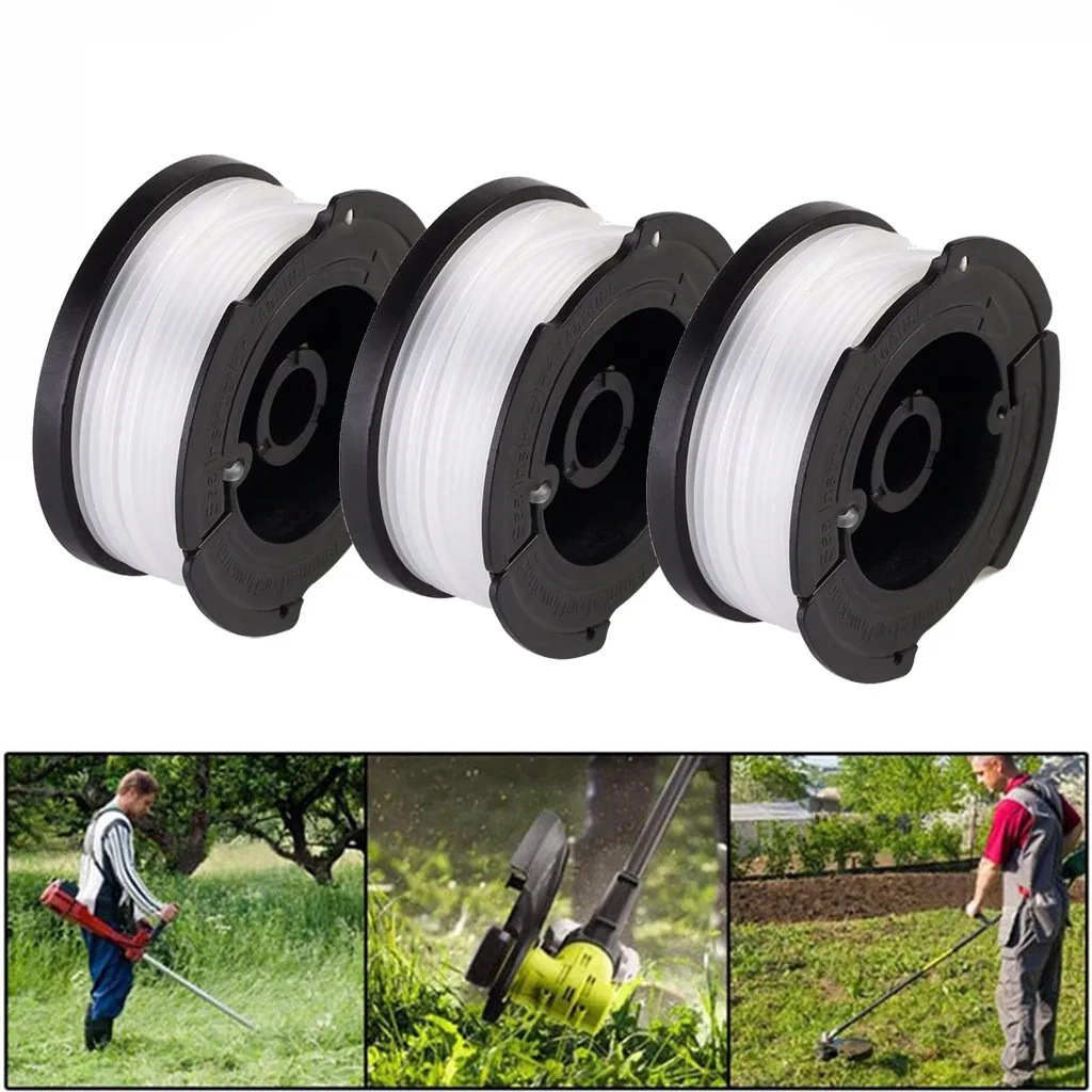 Запасные детали для триммера Black For Decker комплект из 3 катушек черного цвета
