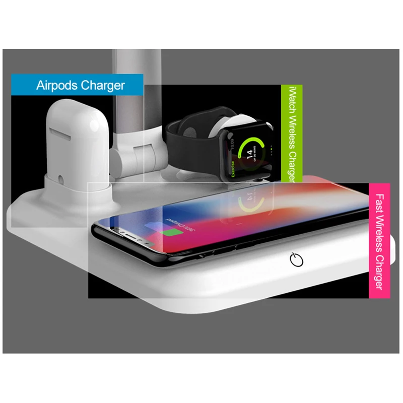 Economical 4 In 1 LED Desk Lamp Fast Wireless Charger Adjustable Angle Charging Table Bedside Night Light ds99
Economical 4 In 1 LED Desk Lamp Fast Wireless Charger Adjustable Angle Charging Table Bedside Night Light ds99