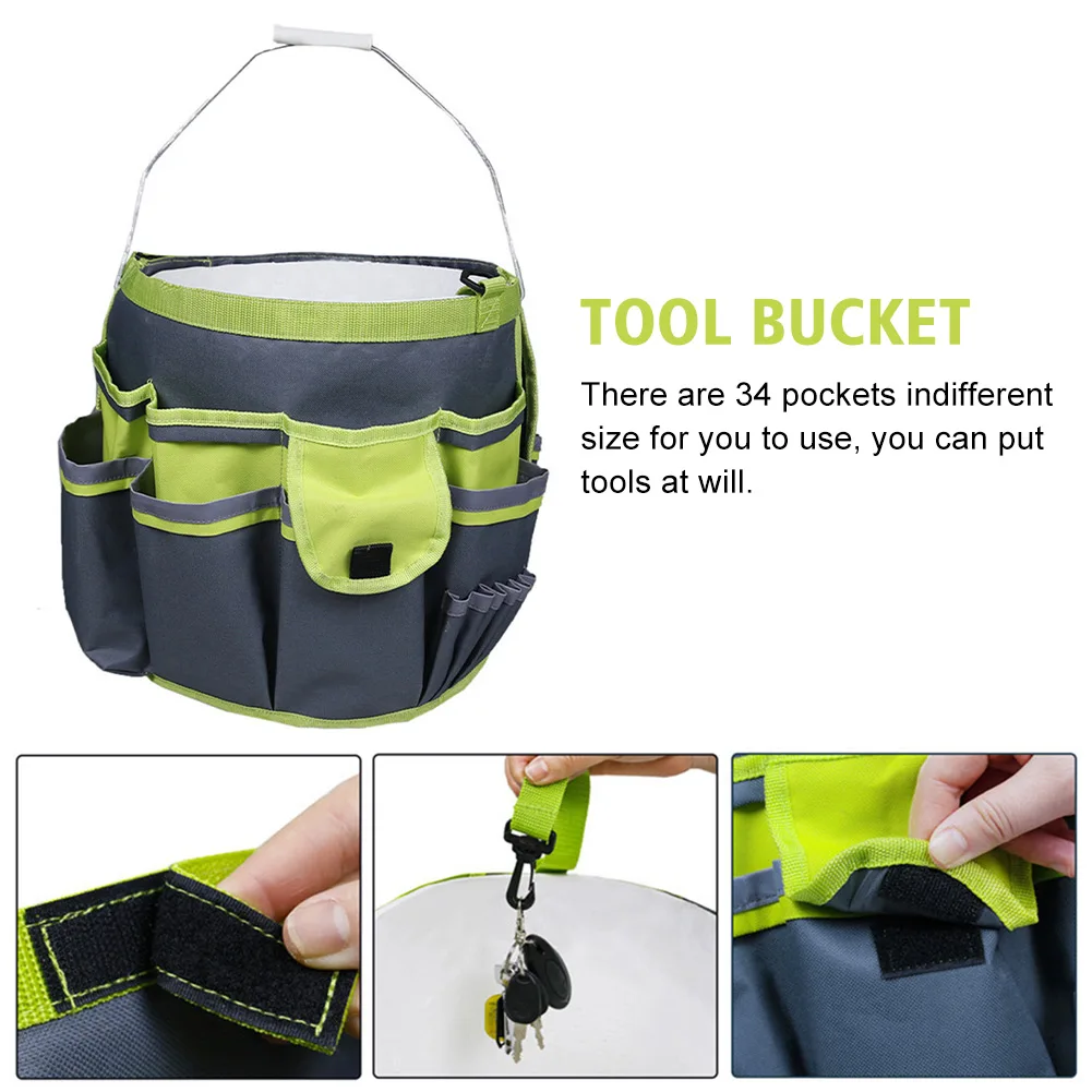 34 Pockets Storage Reusable Tool Bucket Roll Up Pouch Heavy Duty Garden Holder Tool Bag
34 Pockets Storage Reusable Tool Bucket Roll Up Pouch Heavy Duty Garden Holder Tool Bag
