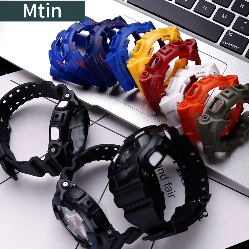 

Resin strap case men's pin buckle watch accessories For Casio G-Shock GA110 GD120 GAX100 GLS outdoor sports wristband ladies