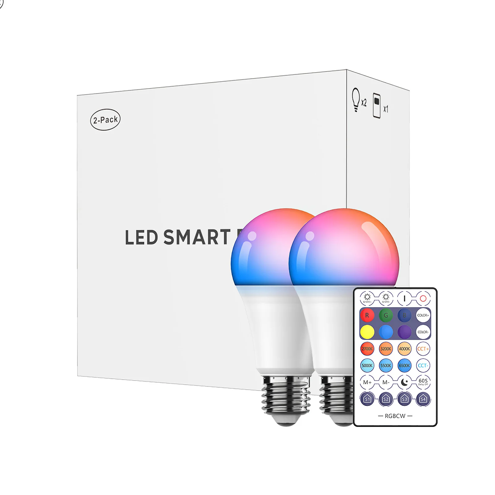 2PCS Smart Bulb RGB 9W 10W 110V 220V Three Modes WiFi LED Bulb Bluetooth Voice Control E27 Light Bulb Dimmable With Controller
2PCS Smart Bulb RGB 9W 10W 110V 220V Three Modes WiFi LED Bulb Bluetooth Voice Control E27 Light Bulb Dimmable With Controller