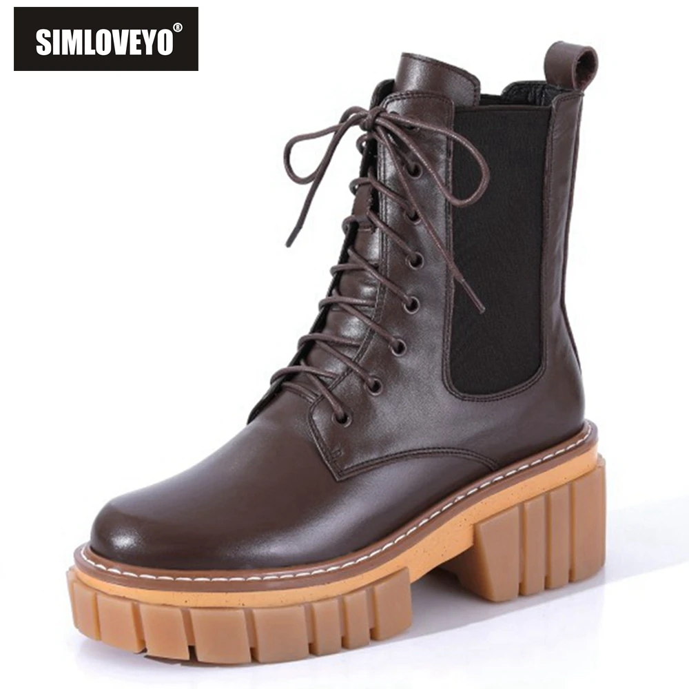 SIMLOVEYO Punk Woman's Chelsea Boots Snow Black Full Grain Leather 2021 Autumn Winter Ankle Boots Anti Slip Sole Platform Shoes
SIMLOVEYO Punk Woman's Chelsea Boots Snow Black Full Grain Leather 2021 Autumn Winter Ankle Boots Anti Slip Sole Platform Shoes
