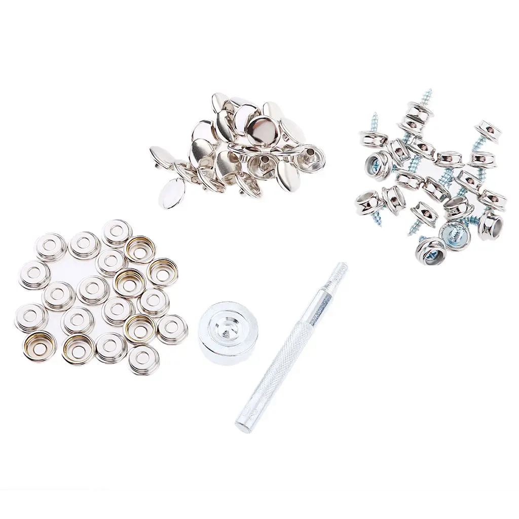 152Pcs Stainless Steel Boat Marine Cover Fastener Snap 3/8'' Screw Kit with Installation Tool
152Pcs Stainless Steel Boat Marine Cover Fastener Snap 3/8'' Screw Kit with Installation Tool
