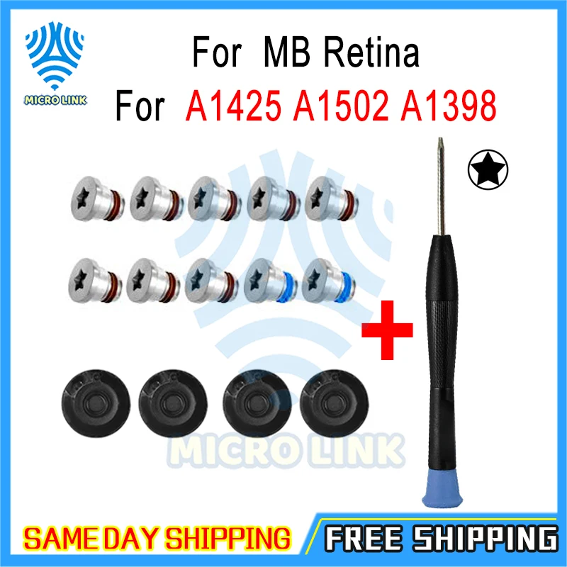 100% новый для Macbook Pro Retina 13 ''A1502 A1425 A1398 нижняя крышка ножные ножки + винты 4