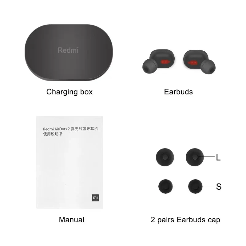 Newest Original Xiaomi Redmi AirDots 2 S TWS Headset Wireless Bluetooth Mic Handsfree Earbuds AI Control Noise Reduction | Электроника