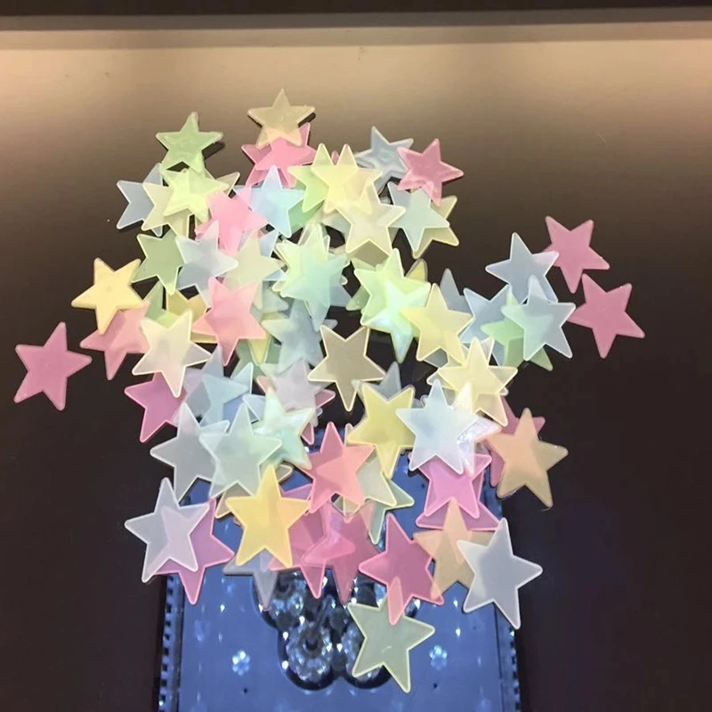 100Pcs 3D Stars Glow In The Dark Luminous on Wall Sticker for Kid Room Home Art Decor Ceiling Wall Decorate Glow Stickers
100Pcs 3D Stars Glow In The Dark Luminous on Wall Sticker for Kid Room Home Art Decor Ceiling Wall Decorate Glow Stickers