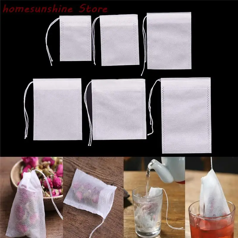New 100Pcs Non-woven Teabags Empty Scented Tea Bags With String Heal Seal Filter Paper For Herb Loose Tea Tools 6 Sizes Hot Sale
New 100Pcs Non-woven Teabags Empty Scented Tea Bags With String Heal Seal Filter Paper For Herb Loose Tea Tools 6 Sizes Hot Sale