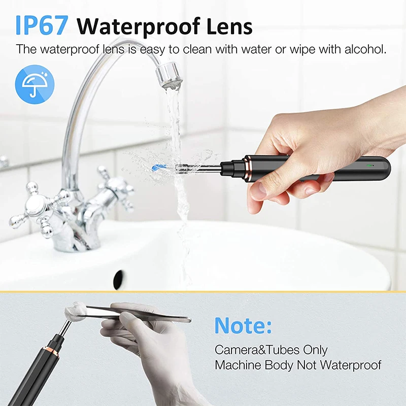 Wireless Otoscope Portable Ear Endoscope Cleaner, Visual Ear Wax Removal Camera with 6 LED Lights for IPhone Android Smartphone
Wireless Otoscope Portable Ear Endoscope Cleaner, Visual Ear Wax Removal Camera with 6 LED Lights for IPhone Android Smartphone