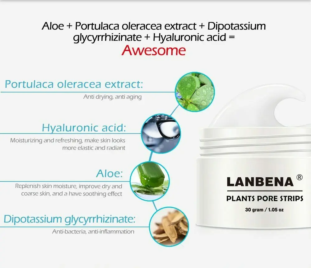 LANBENA Blackhead Remover Nose Mask Pore Strip Black Mask Peeling Acne Treatment Black Deep Cleansing Skin Care
LANBENA Blackhead Remover Nose Mask Pore Strip Black Mask Peeling Acne Treatment Black Deep Cleansing Skin Care