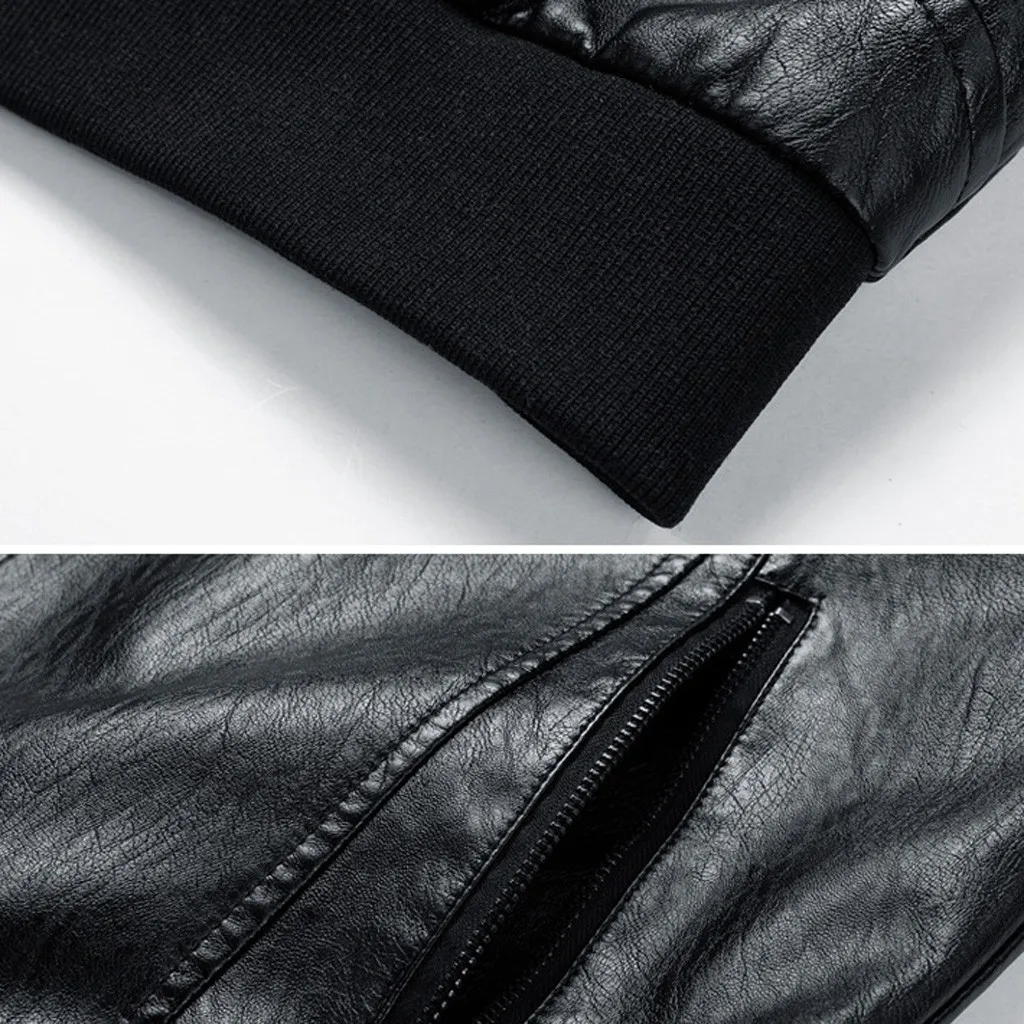 Men Winter Leather Jacket Biker Motorcycle Zipper Long Sleeve Coat Top Blouses Stand Collar Slim Jackets Male Bomber Jackets 8.8
Men Winter Leather Jacket Biker Motorcycle Zipper Long Sleeve Coat Top Blouses Stand Collar Slim Jackets Male Bomber Jackets 8.8
