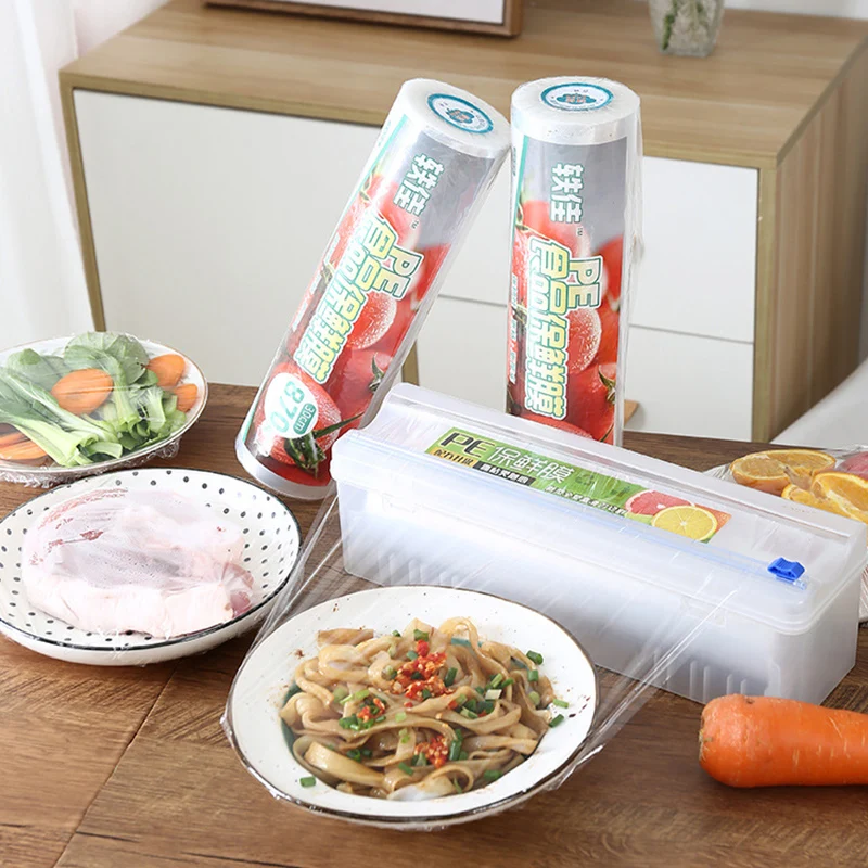 Plastic Food Wrap Dispenser Foil Cling Film Concealed Blade Cutter With Slide Cutter Preservation Storage Holder Kitchen Tool
Plastic Food Wrap Dispenser Foil Cling Film Concealed Blade Cutter With Slide Cutter Preservation Storage Holder Kitchen Tool
