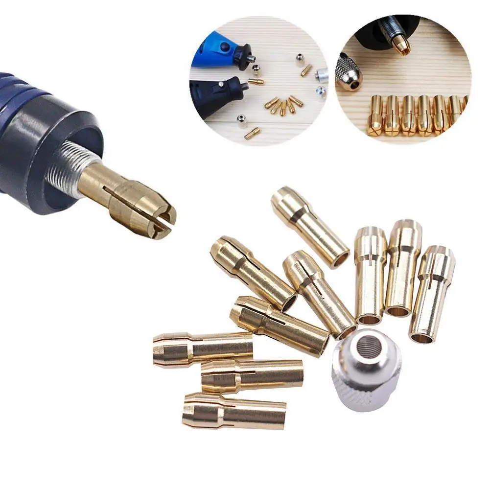 Tool Grinding Head Accessories Brass Drill Chucks Collet Bits 0.5-3.2mm 4.8mm Shank Screw Nut Replacement for DREMEL Rotary Tool
Tool Grinding Head Accessories Brass Drill Chucks Collet Bits 0.5-3.2mm 4.8mm Shank Screw Nut Replacement for DREMEL Rotary Tool