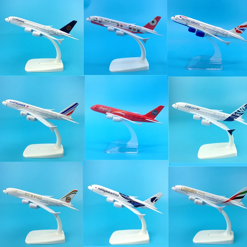 Масштаб 1:400 16 см модель самолета из металлического сплава для авиакомпаний Airbus A380