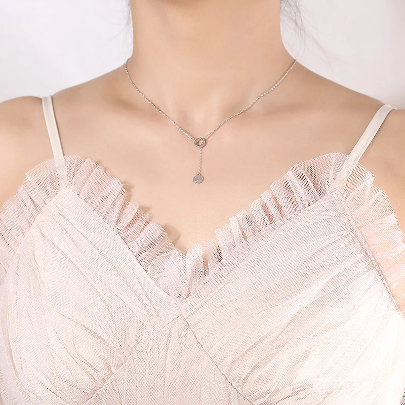 ModaOne Circle Round Love Rose Gold Adjustable 925 Sterling Silver Necklace For Women Korean Fashion Clavicle Chain Jewelry
ModaOne Circle Round Love Rose Gold Adjustable 925 Sterling Silver Necklace For Women Korean Fashion Clavicle Chain Jewelry